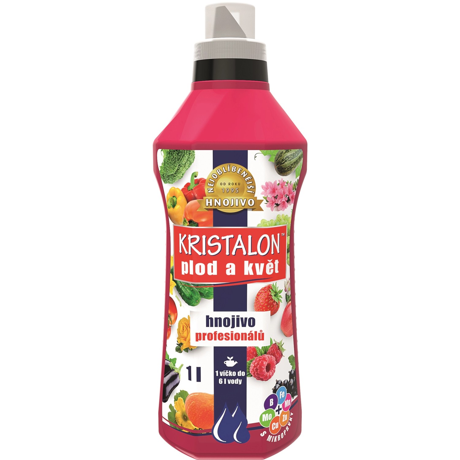 Kristalon Kapalné krystalické hnojivo Plod a květ, 1 l