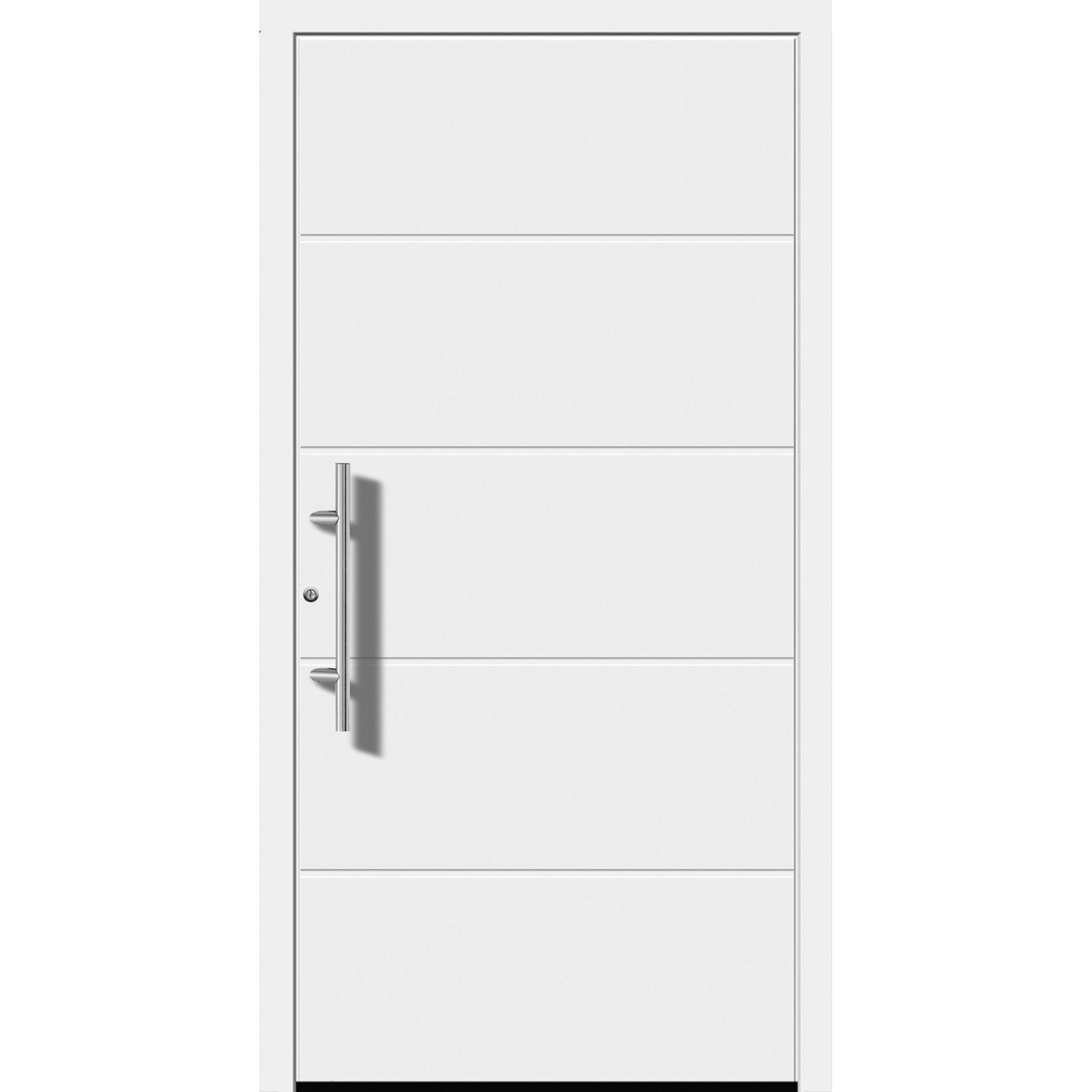 Splendoor Hliníkové vchodové dveře Moderno M470/P, bílé, 110 L
