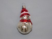 Ornex Vánoční ozdoba sněhulák skleněný bílý 45 mm Ornex Vánoční ozdoba sněhulák skleněný bílý 45 mm