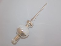 ORNEX Vánoční ozdoba skleněná špice stříbrná 28 cm ORNEX Vánoční ozdoba skleněná špice stříbrná 28 cm