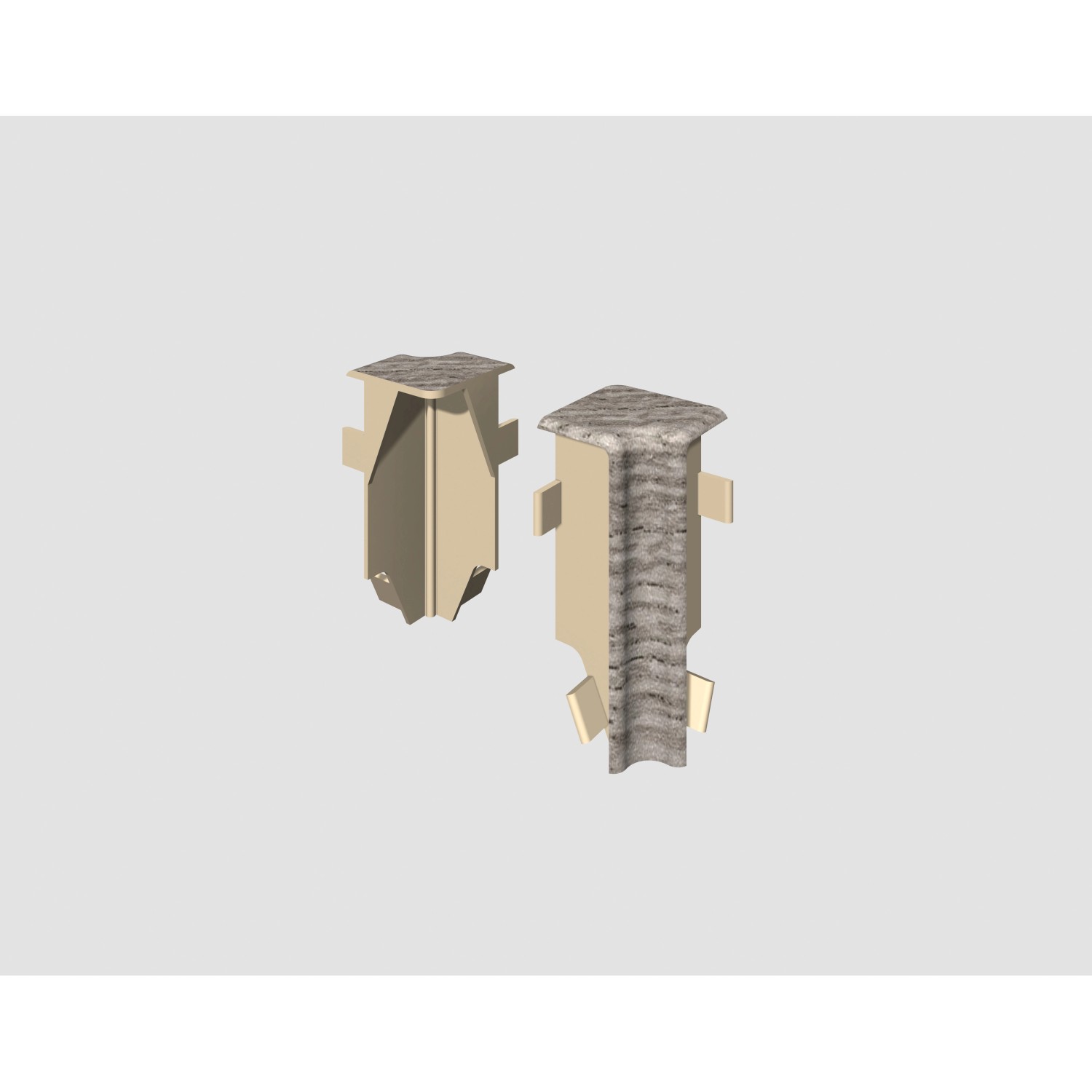 Egger Vnitřní roh pro soklovou lištu CUBICAL dub stříbrný, 2 ks