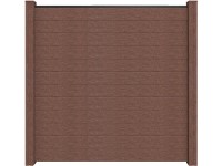 GroJaSolid Plotový panel bez sloupků čtvercový Terra 180 x 180 cm