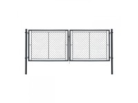 PILECKÝ Dvoukřídlá brána IDEAL II. Zn+PVC antracitová 3605 x 950 mm