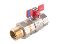 Ferro Kulový plnoprůtočný kohout KFPS1 se šroubením, motýlek ŠM 1/2