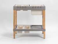 Plastia Pěstební ponk - Stolek dřevo/plast, taupe, 85,4 x 87,8 x 45,8 cm
