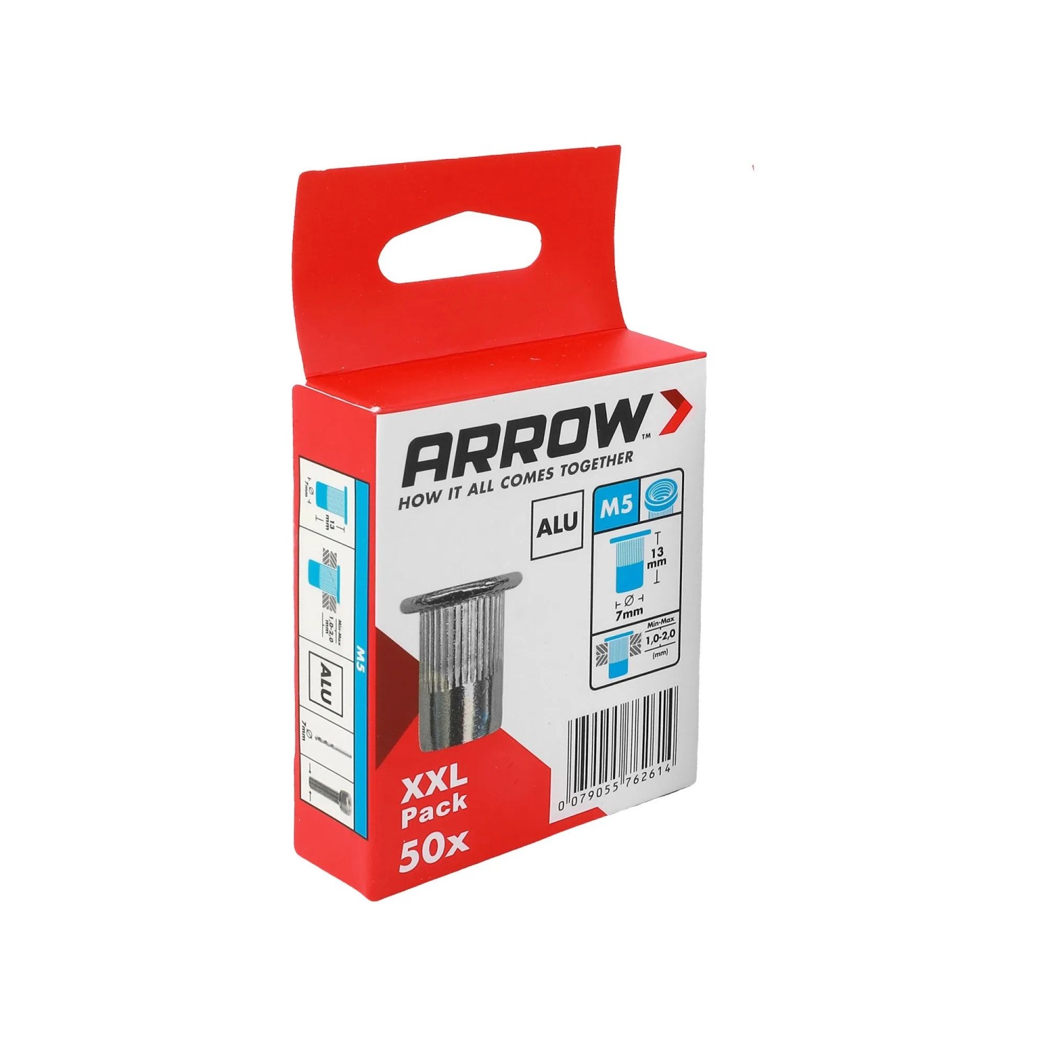 Arrow Nýtovací matice RN M5 hliník, pr. 7 x 13 mm, 50 ks