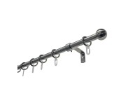 Gardinia Kompletní stylová souprava koule 16 mm vzhled nerezové oceli 120 cm