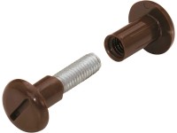 Hettich Spojovací šroub se závitem M6 s krytkou, hnědý, 4 ks, 45 - 54 mm