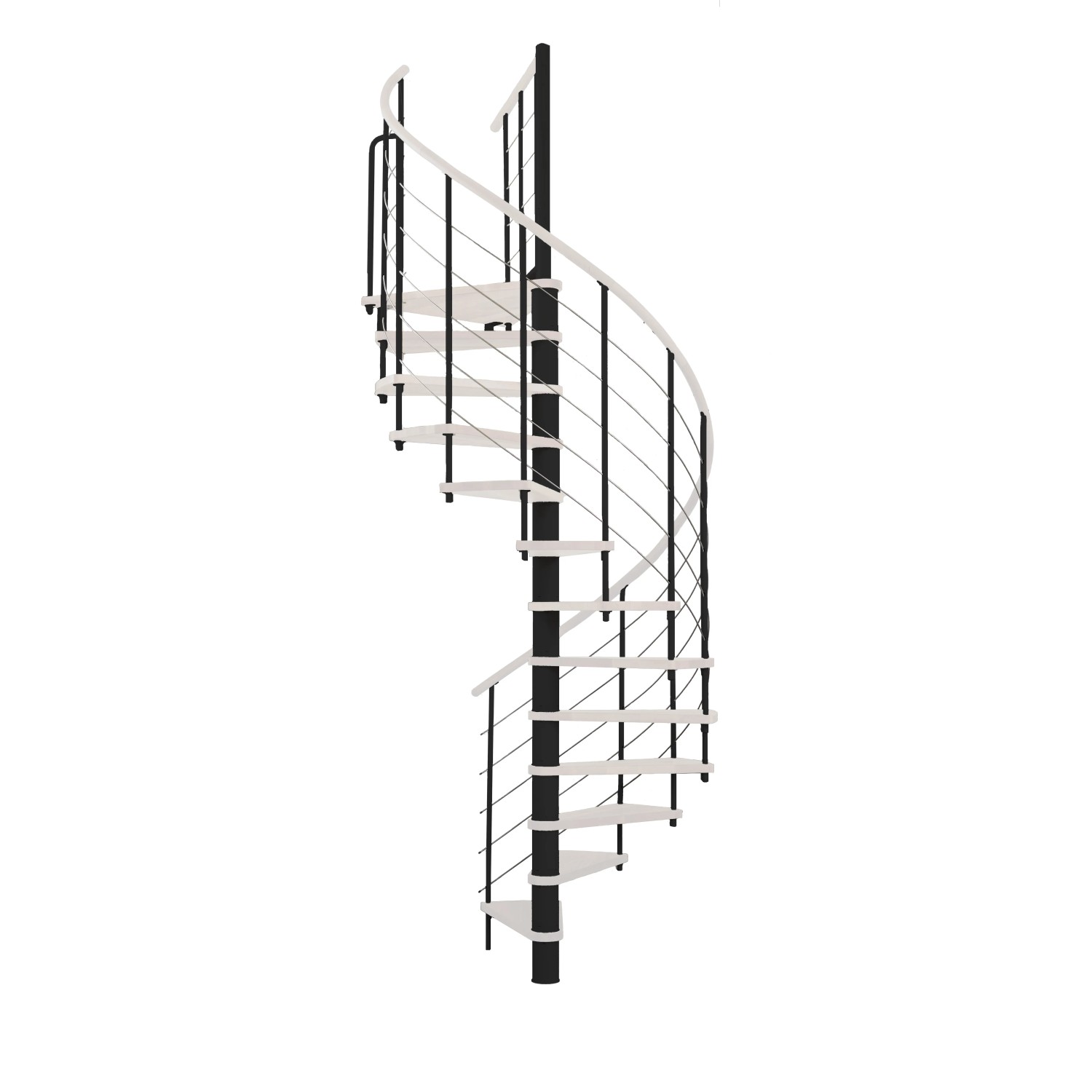Minka STAIRS Kombinované točité schodiště Venezia bílá/černá pr. 160 cm