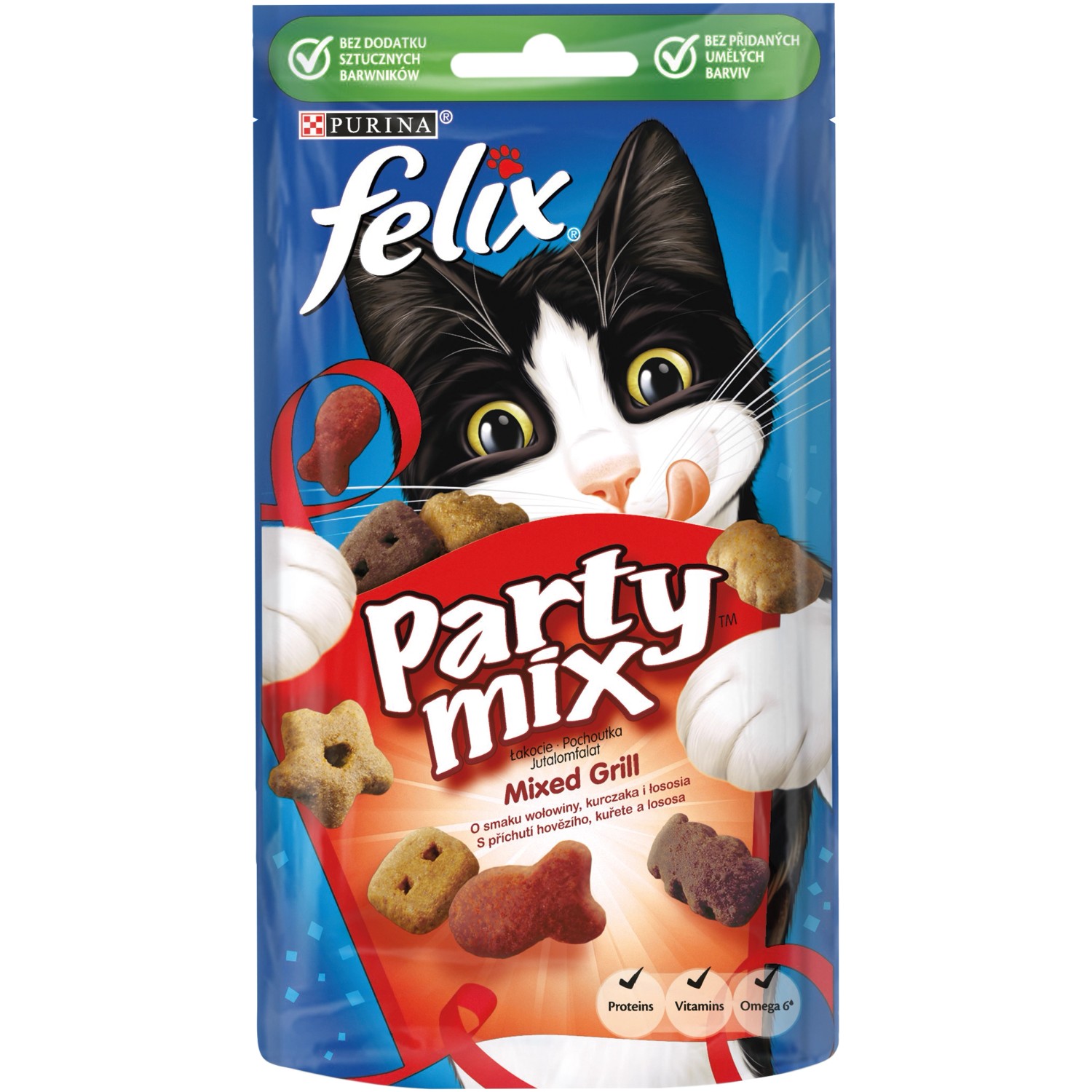 Purina Pochoutka pro kočky Felix Party Mix Mixed Grill 60 g