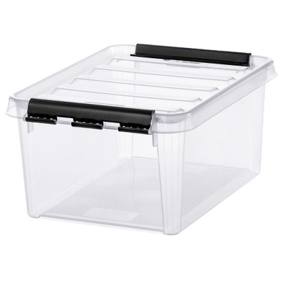 SmartStore Skladovací box Classic s víkem, transparentní, 25 x 34 x 16 cm, 8 l