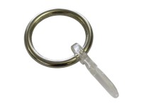 Gardinia Záclonové kroužky s háčky na záclony nerezové pr. 27/35 x 4 mm, 6 ks