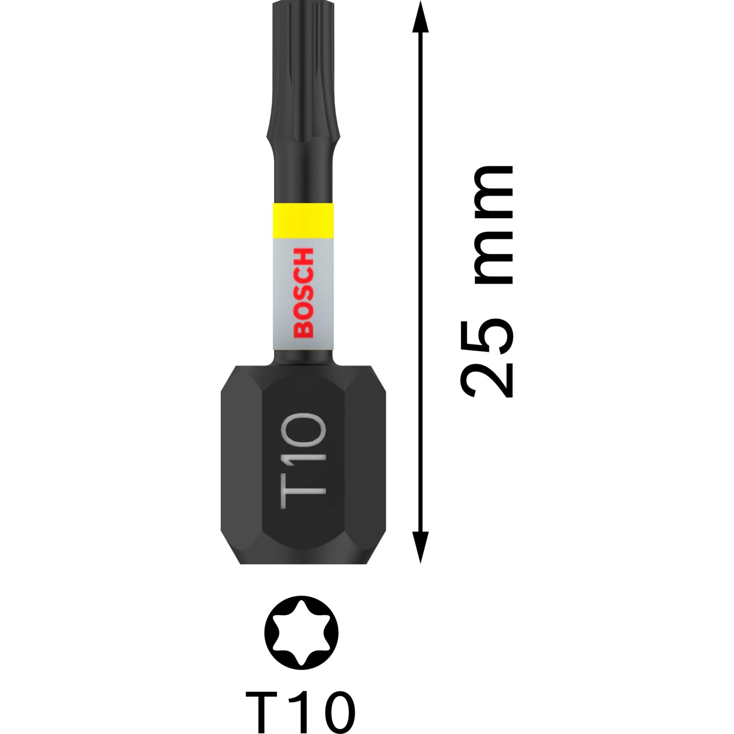 Bosch Šroubovací bit PRO Impact T10, 25 mm, 2 ks