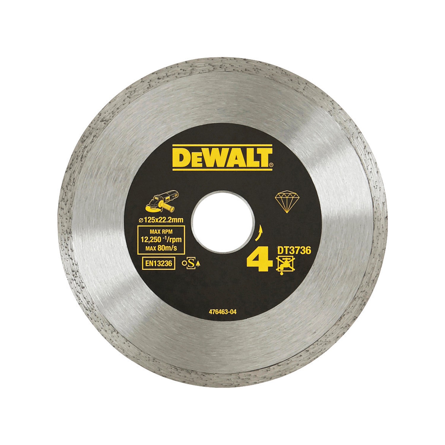 DeWalt Sintrovaný diamantový řezný kotouč DT3736 pr. 125 x 22,23 mm
