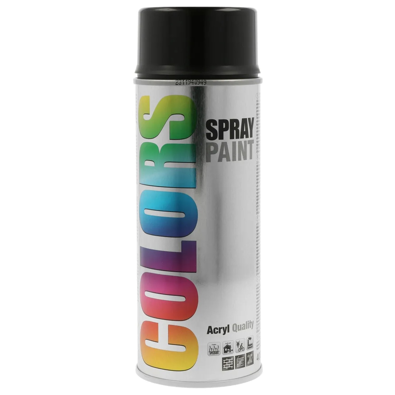 Lak ve spreji COLORS RAL 9005 tmavě černá lesklá 400 ml