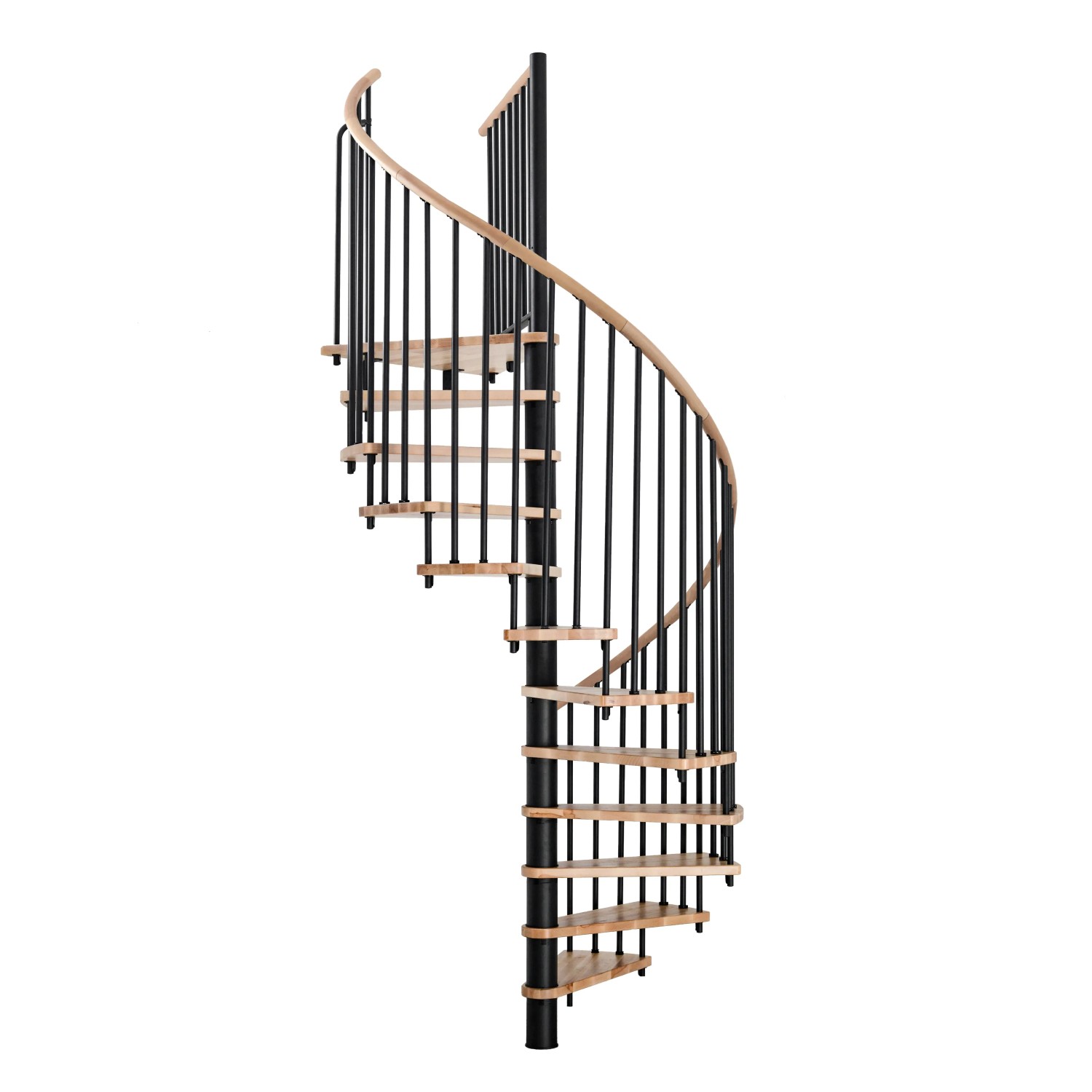 Minka STAIRS Kombinované točité schodiště Spiral Wood buk/černá pr. 120 cm