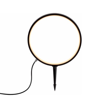 Just Light. Venkovní LED svítidlo se zápichem Zirkulu IP65 černá 48 x 32 cm