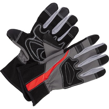 Pracovní rukavice se silikonovými nopky, černo-šedá, vel. 10