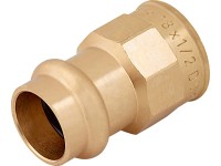 Lisovací přechodový nátrubek červený bronz, pr. 18 mm x 18,6 mm (Rp 1/2), 1 ks Lisovací přechodový nátrubek červený bronz, pr. 18 mm x 18,6 mm (Rp 1/2), 1 ks