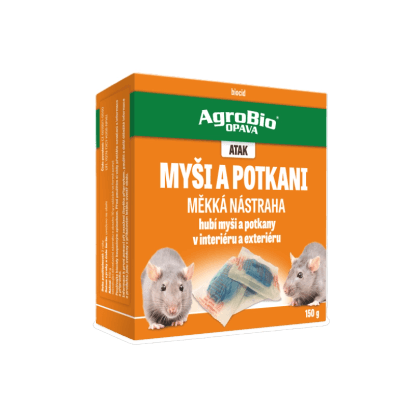 AgroBio OPAVA ATAK Myši a potkani měkká nástraha 150 g