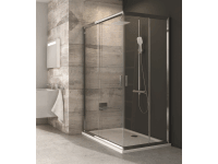 RAVAK 1/2 sprchového koutu Blix BLRV2K-100 bright alu + transparent 100 x 190 cm