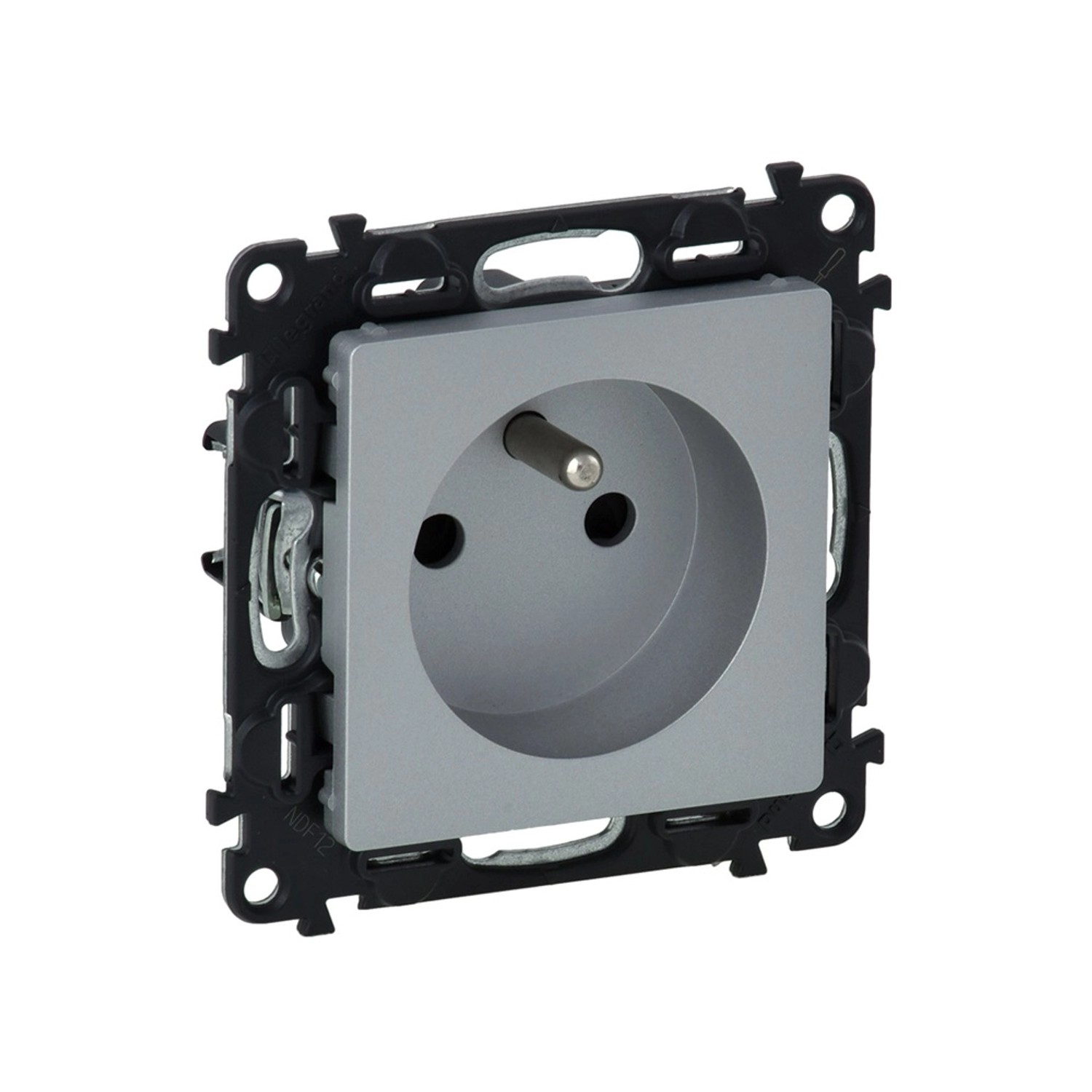 Legrand Zásuvka Valena Life 2P + T, 16 A - 250 V, hliníková