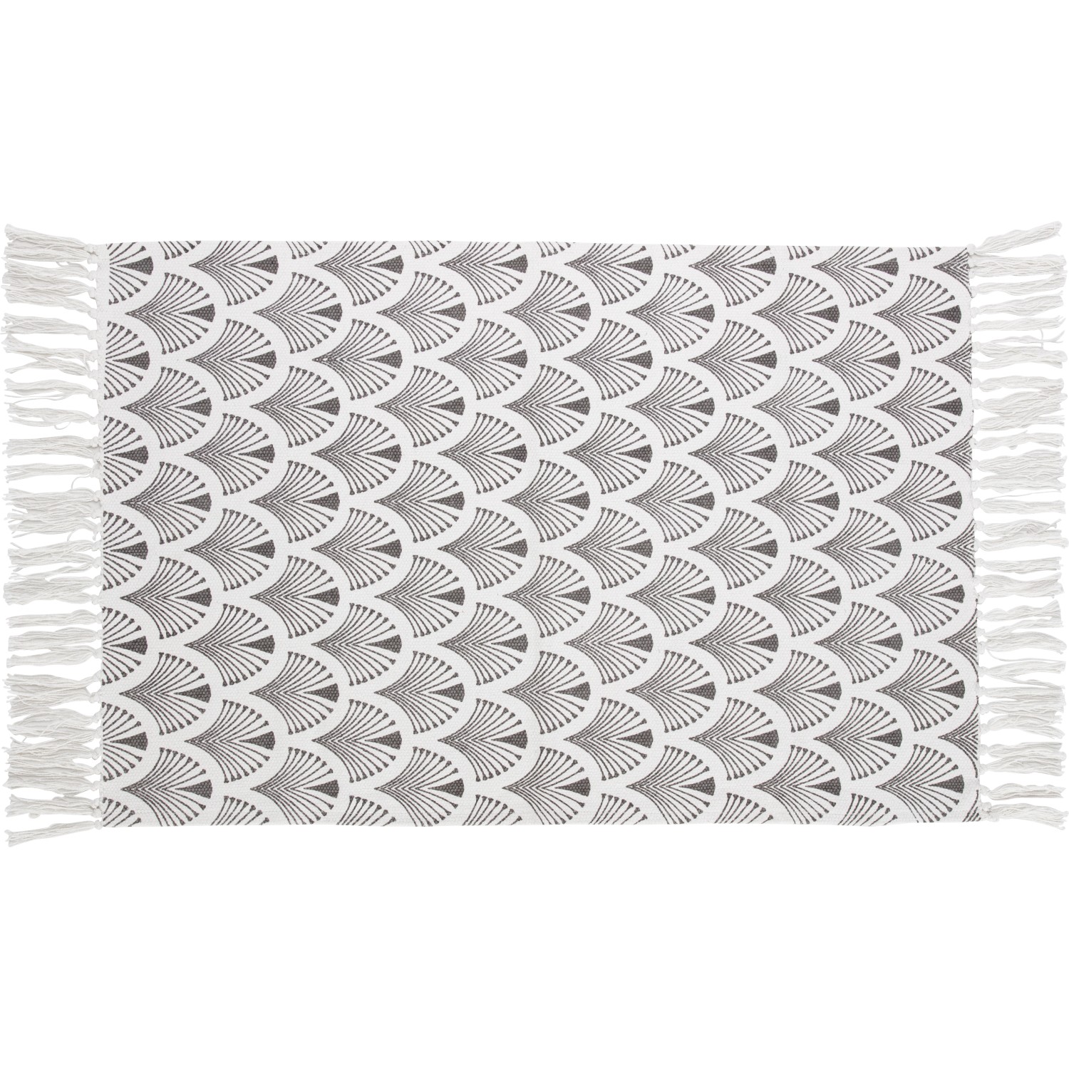 OBI Bavlněný koberec se vzorem bílo-šedý 60 x 90 cm