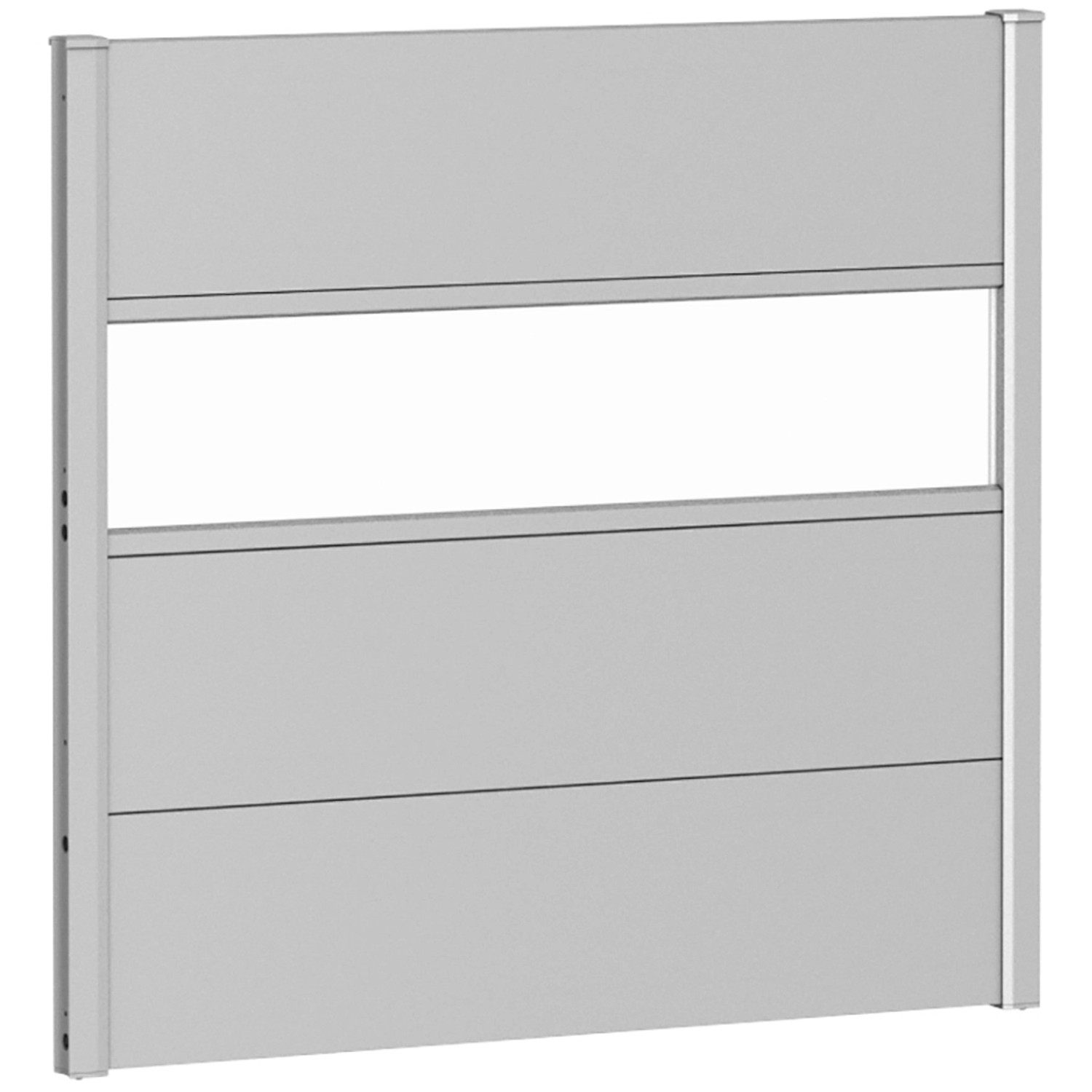 Biohort Plný plot s částečným prosklením, stříbrný, 100 x 90 cm