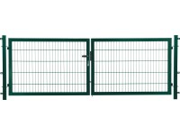Floraworld Dvoukřídlá brána Comfort se zámkem na klíč zelená 80 x 300 cm
