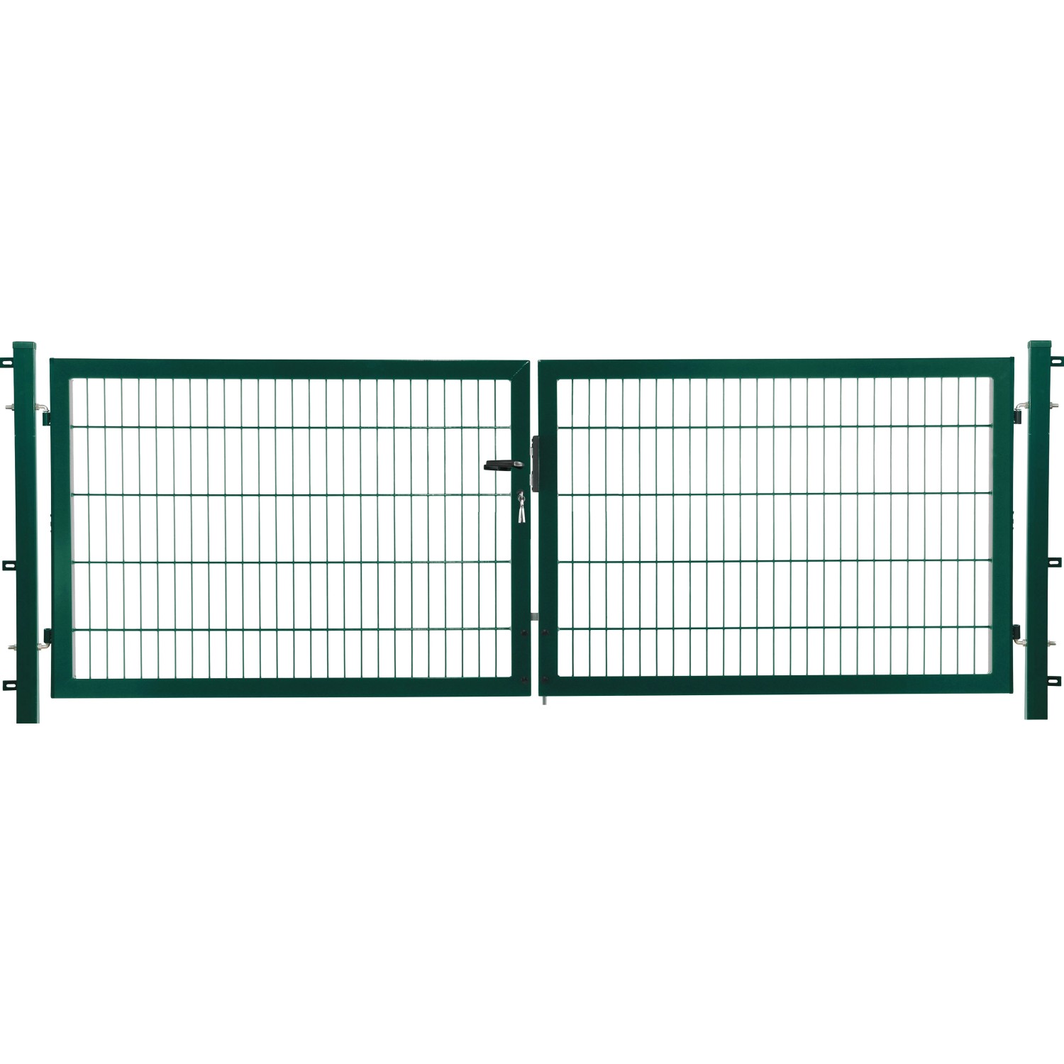 Floraworld Dvoukřídlá brána Comfort se zámkem na klíč zelená 200 x 300 cm