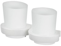 Spirella Dvojkelímek s držákem Lemon, bílý