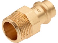 Přechodová vsuvka červený bronz, pr. 15 mm x 26,4 mm (R 3/4), 1 ks Přechodová vsuvka červený bronz, pr. 15 mm x 26,4 mm (R 3/4), 1 ks