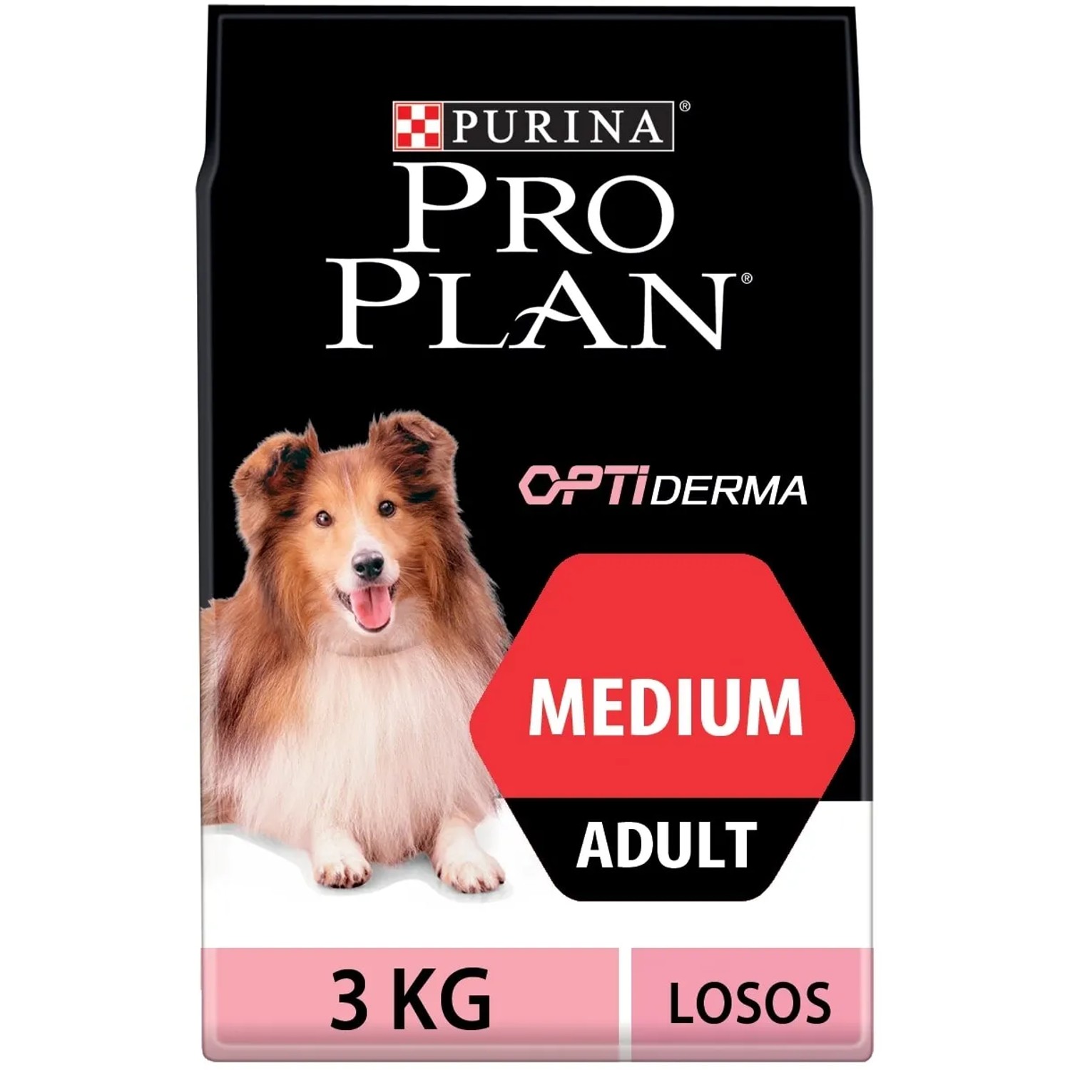 Purina Pro Plan Granule pro psy Adult Medium Optiderma losos 3 kg