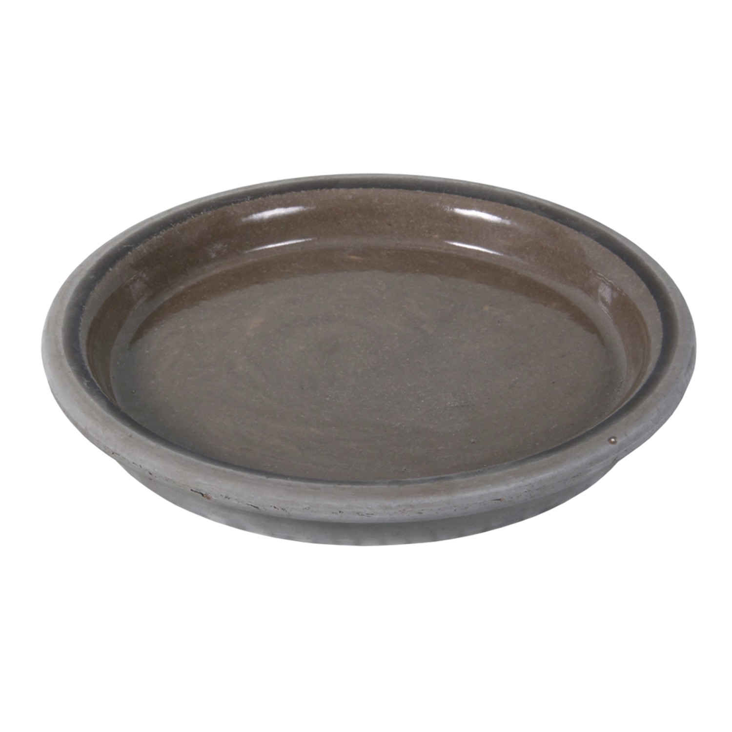 Podmiska Disko pr. 24 cm, glazovaná šedohnědá