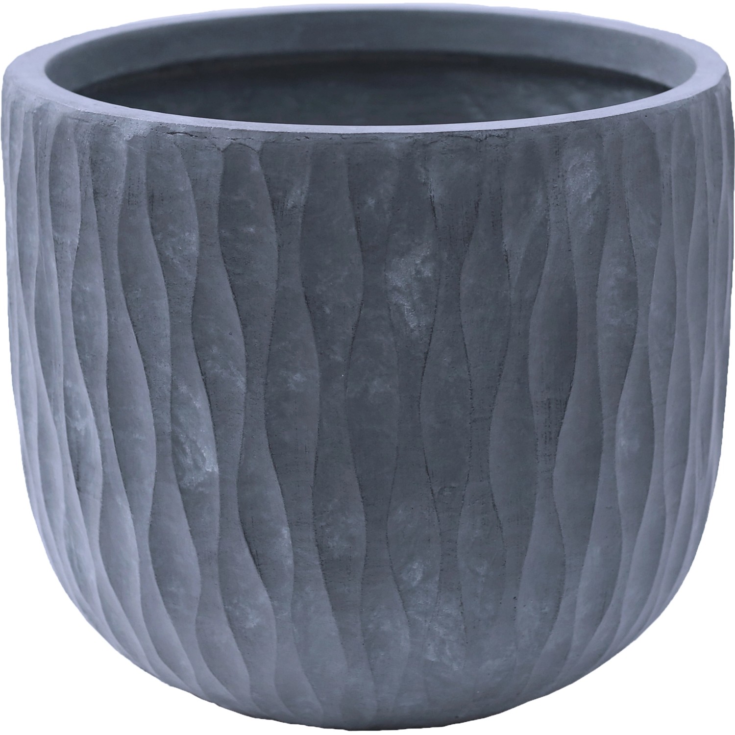 Květináč Rodez 22 cm x průměr 25 cm tmavě šedý