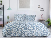 B.E.S. Povlečení z bavlněného saténu DELUXE Blue Flowers 140 x 200/70 x 90 cm B.E.S. Povlečení z bavlněného saténu DELUXE Blue Flowers 140 x 200/70 x 90 cm