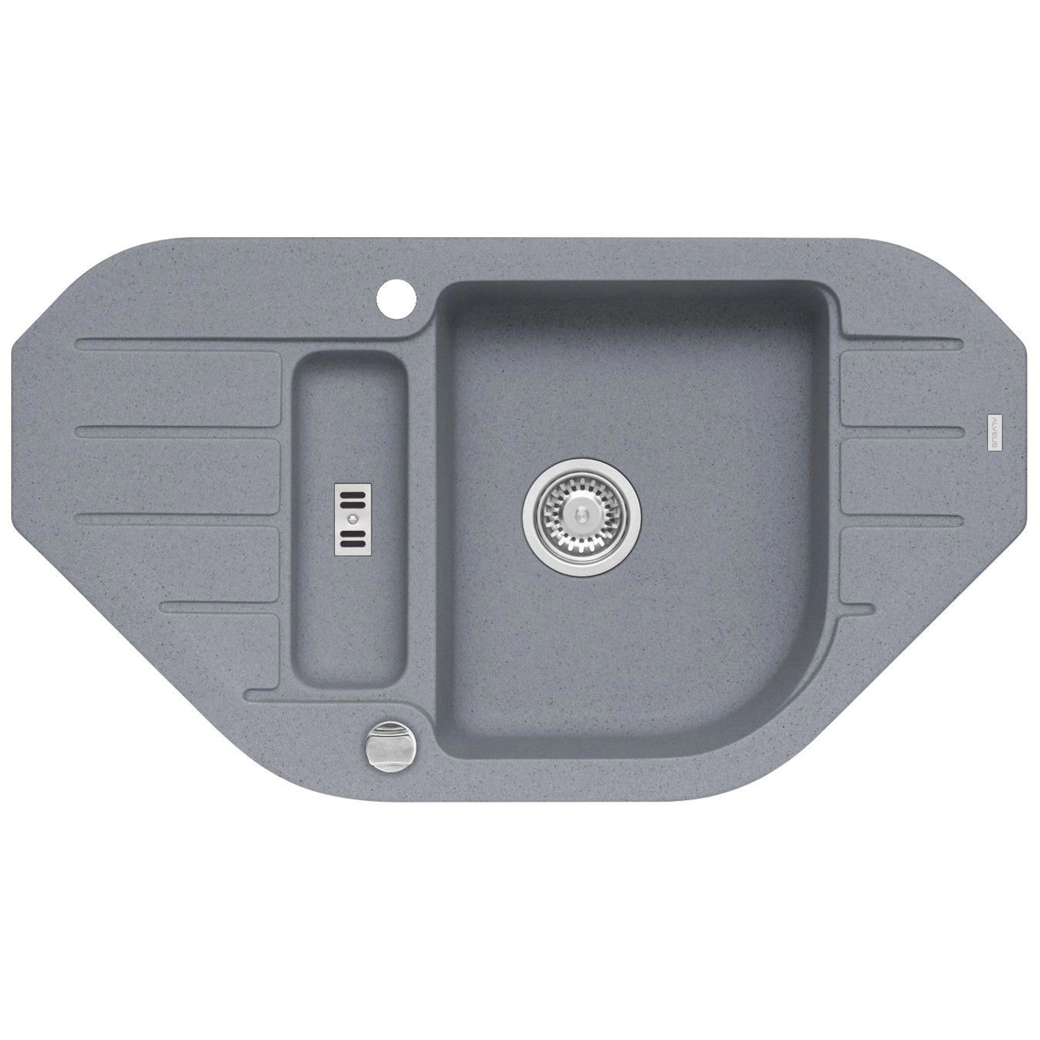 Alveus Granitový dřez Niagara 60, ocelová, 90 x 50 cm