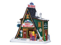 Lemax LED vánoční dekorace Lyžařská škola Summit 21,5 x 19,5 x 12 cm
