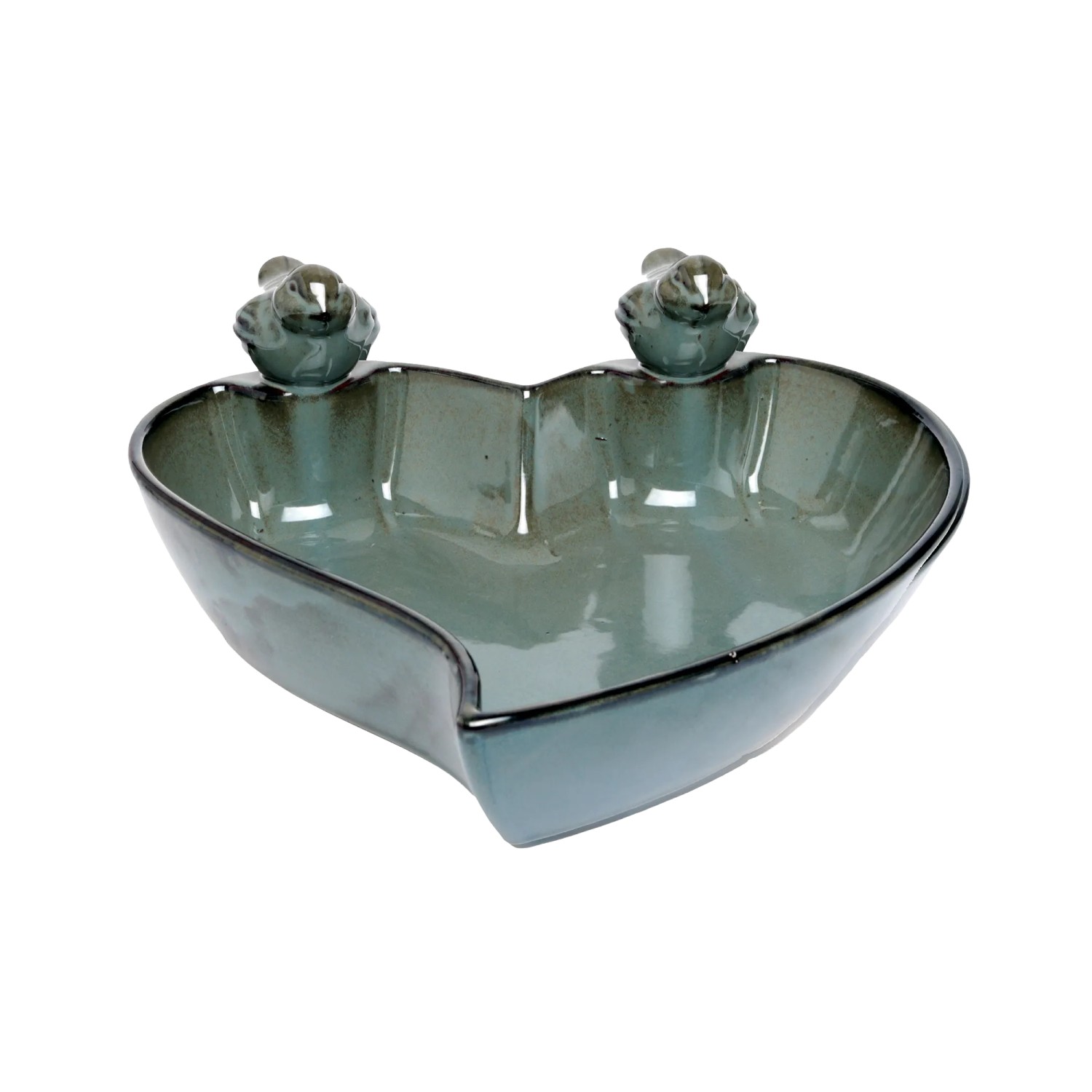 DRAGIMEX Pítko pro ptáky z kameniny zeleno-šedé 31,5 x 30,5 x 12 cm, 1 ks