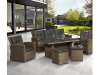 OBI Sestava zahradního nábytku Vermont polyratan Forest Jungle 6dílná