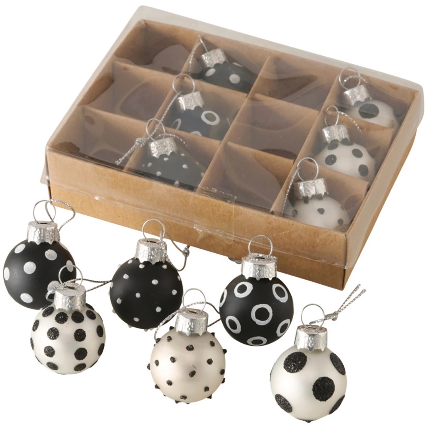 Boltze Home Vánoční koule Pattern, 12dílná