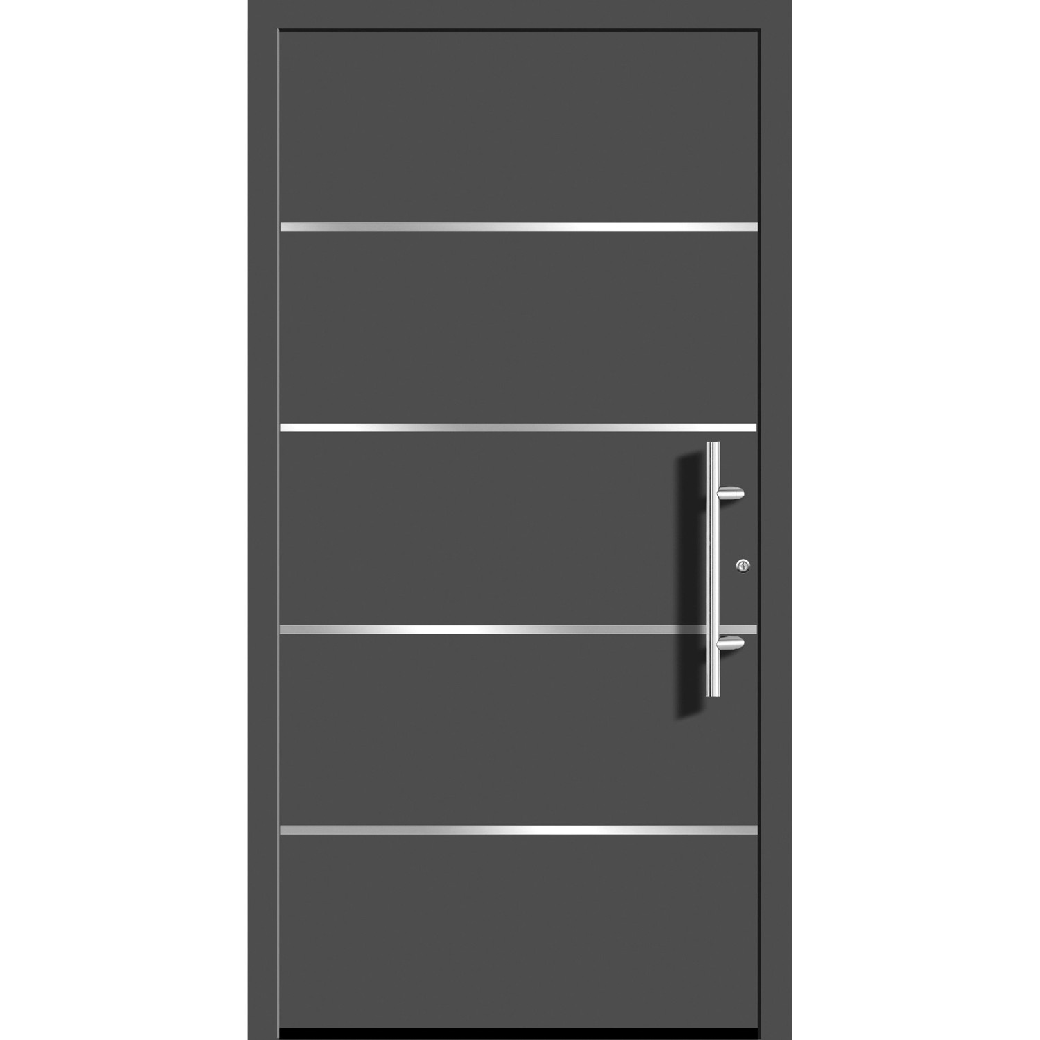 Splendoor Hliníkové vchodové dveře Moderno M460/P, antracitová metalíza, 110 P