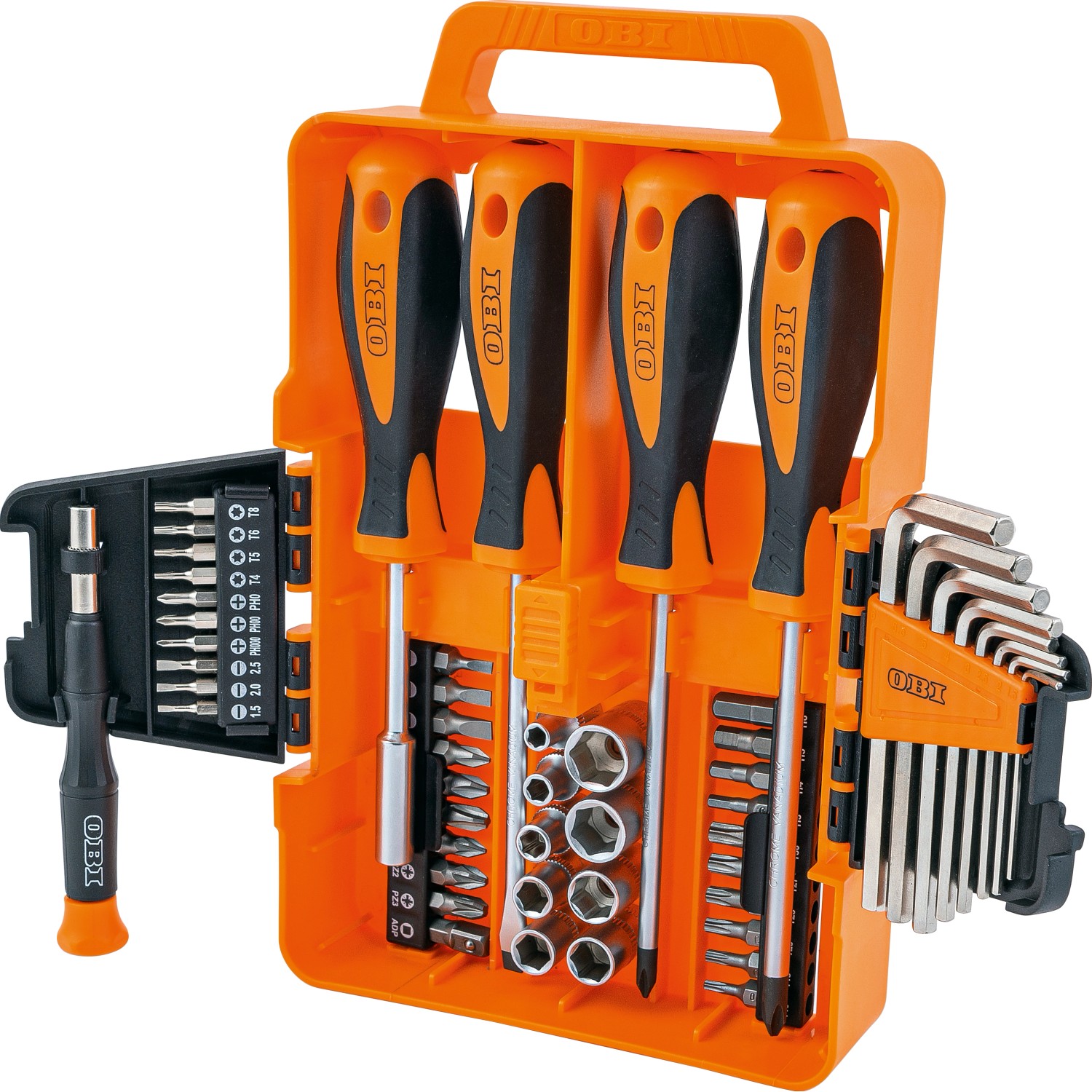 OBI Sada šroubováků a bitů Basic, 52dílná