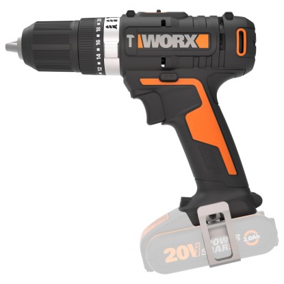 Worx 20 V akumulátorový příklepový vrtací šroubovák WX370.9 Solo, bez baterie a nabíječky.