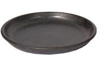 Mega Collections Miska pod květináč Glazed Saucer matná černá pr. 29 cm