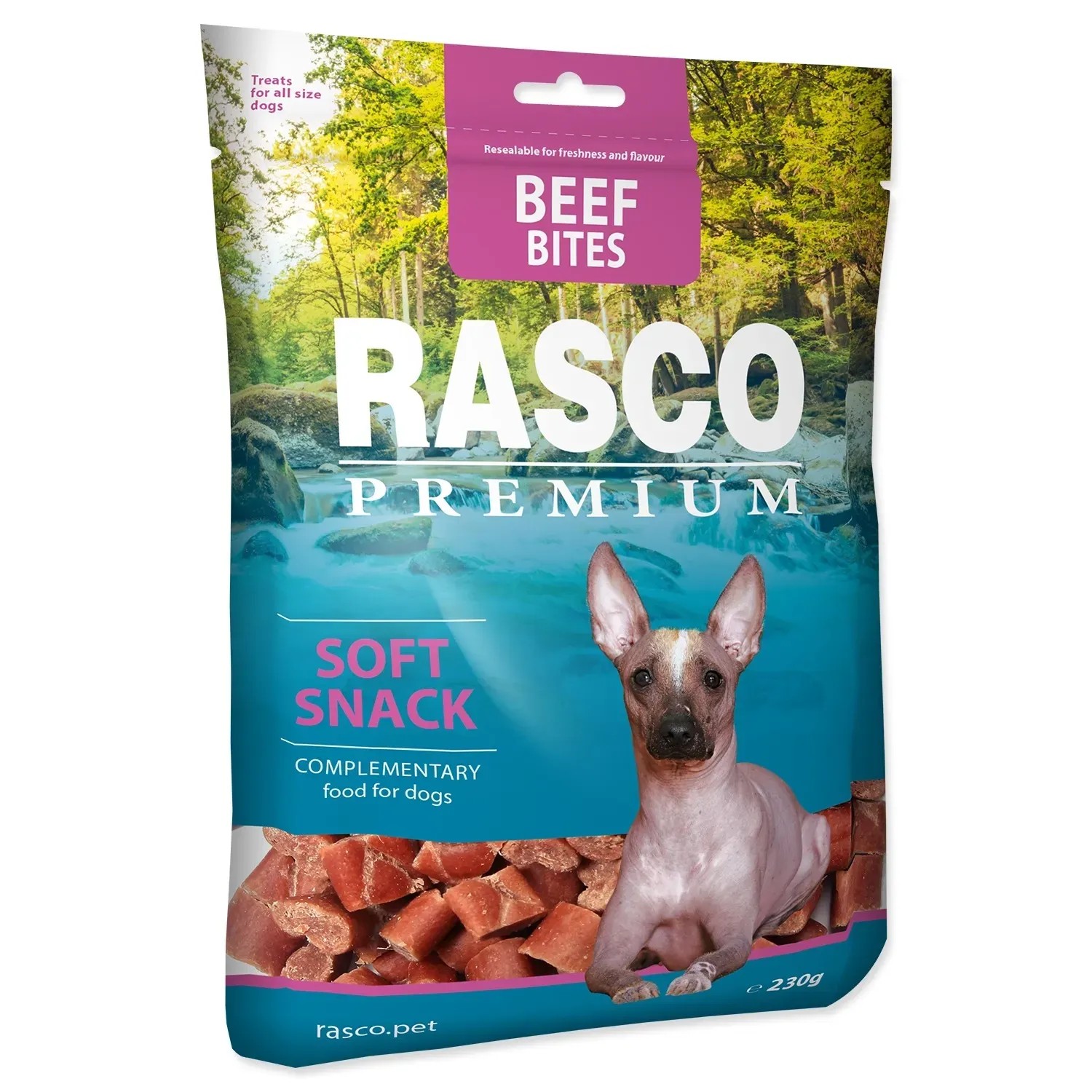 Rasco Premium Pamlsek pro psy Kousky z hovězího masa 230 g