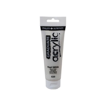 Daler Rowney Akrylová barva GRADUATE perleťová bílá, 120 ml