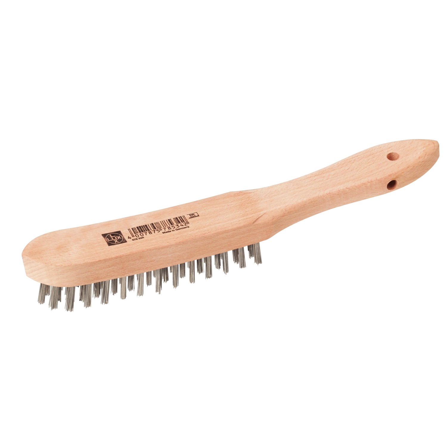 LUX Ocelový drátěný kartáč 4řadý