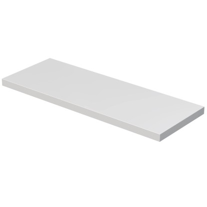 INTEDOOR Umyvadlová deska BEE bez výřezu, š. 160 cm, bílá lesk