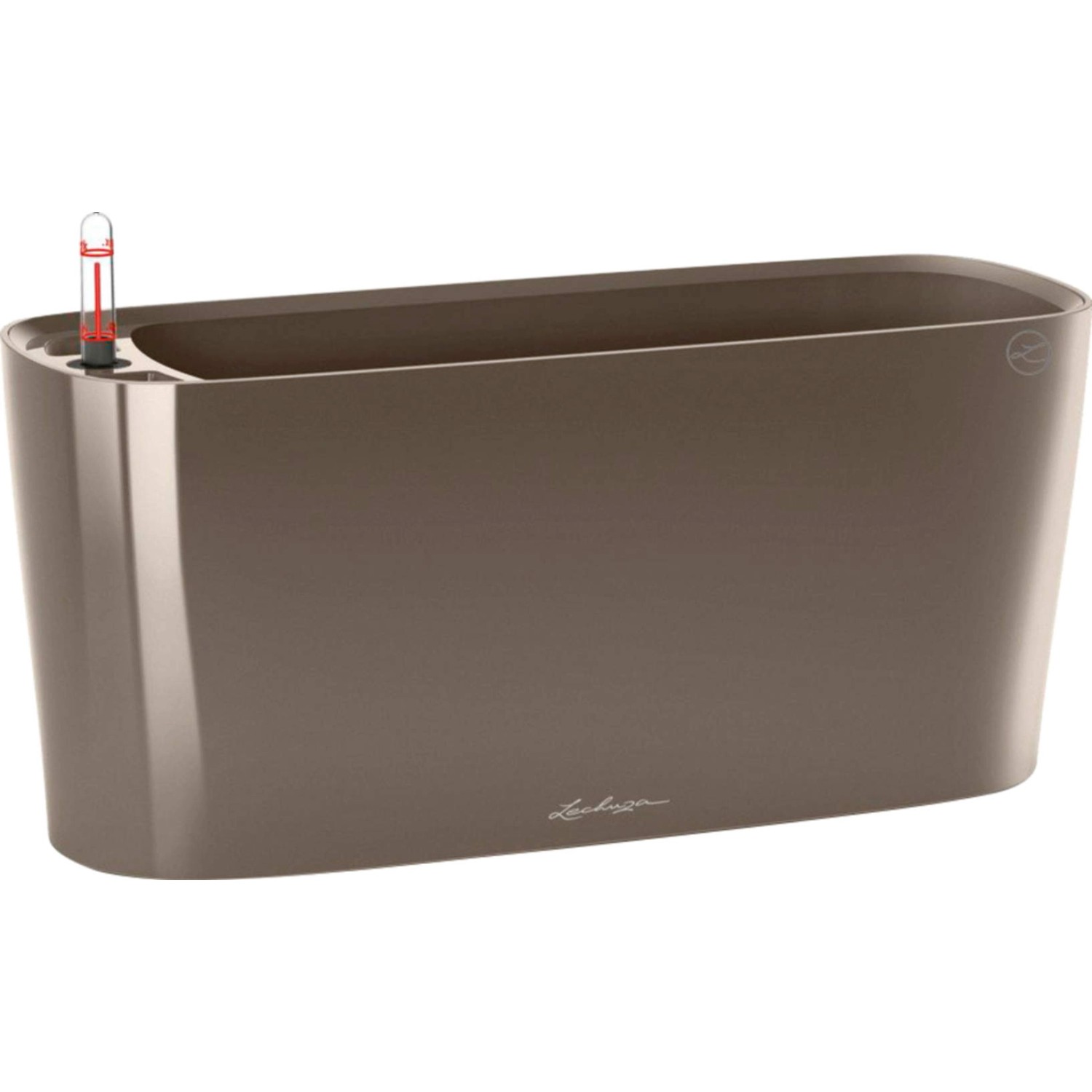 Lechuza Samozavlažovací truhlík DELTA 20 taupe lesklá, 40 x 15 x 18 cm